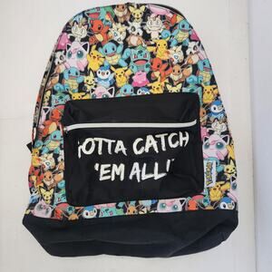 Pokémon Gotta Catch Em All Pikachu Squirtle Charmander Back Pack